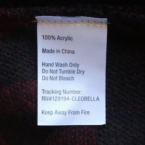 𝅺Cleobella Burgundy & Black Tassel Cape / Wrap / Scarf from Rachel Zoe St… - Picture 11 of 13